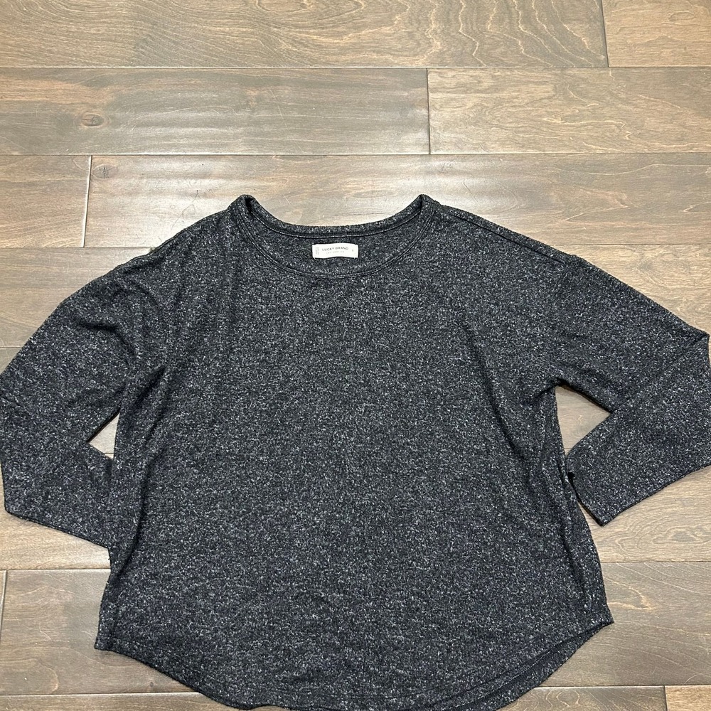 Lucky Brand Women's Cloud Knit Crewneck Top- Heather Grey, Size S